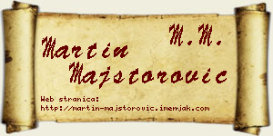 Martin Majstorović vizit kartica